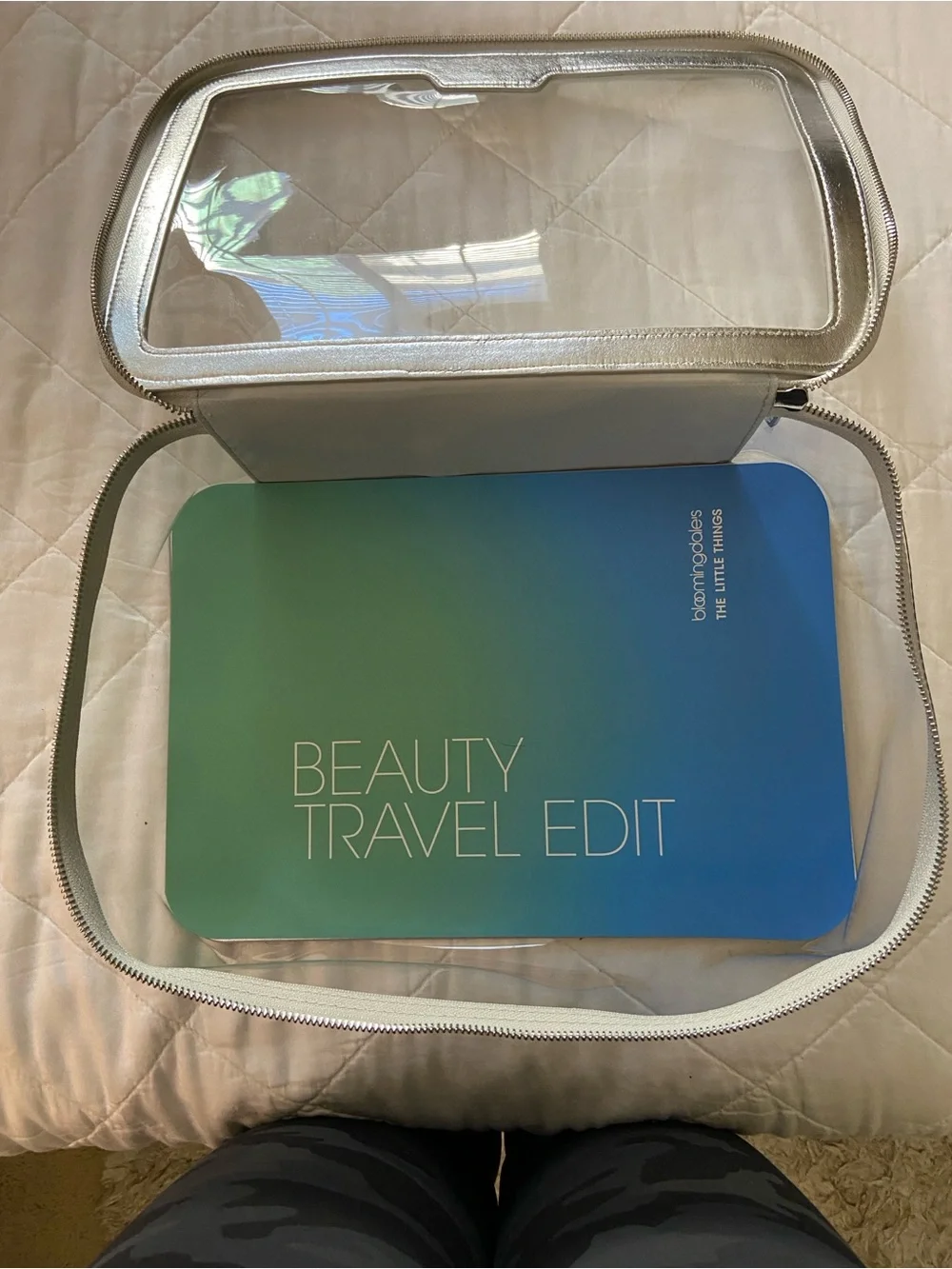 Bloomingdales clear zippered